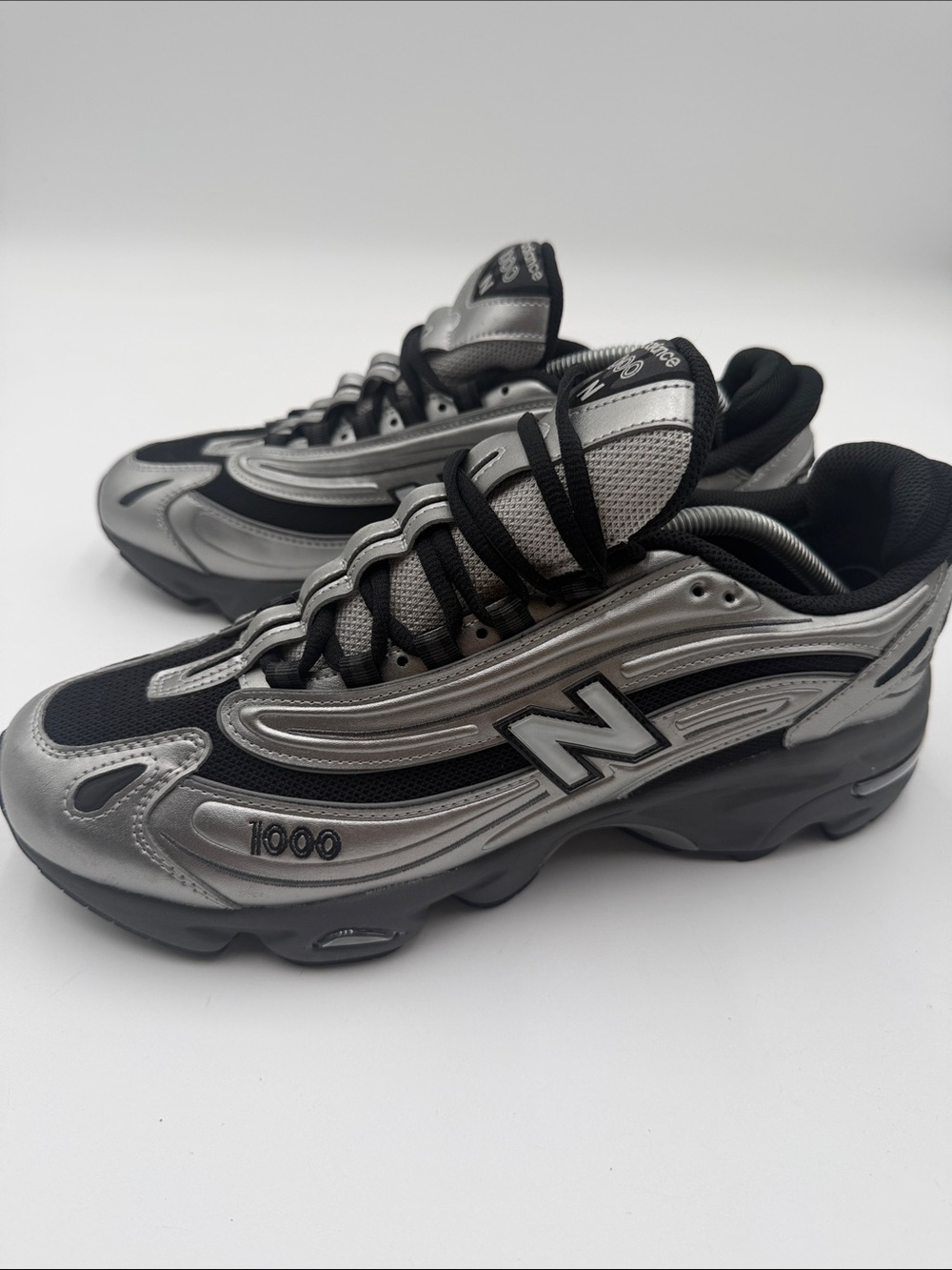 New Balance 1000 Metallic Silver And Black Size 11.5 Men’s US No Box Great Shape
